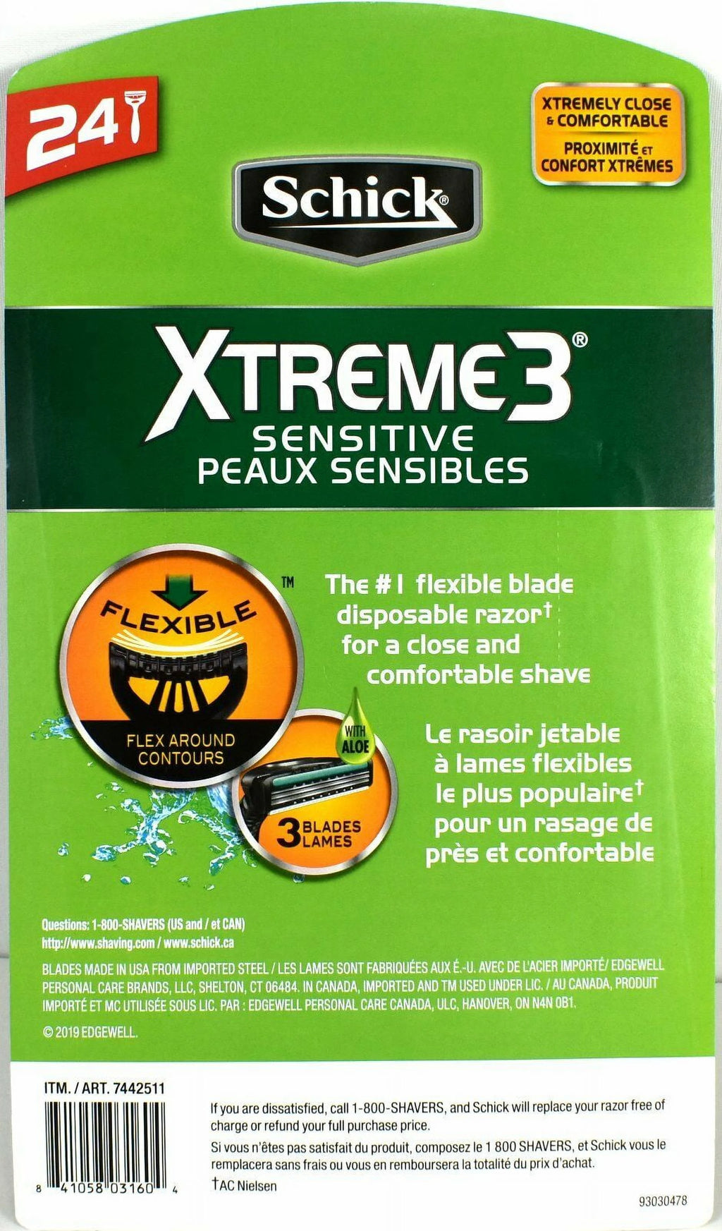 Sensitive Disposable Razors, 24 Count D82863