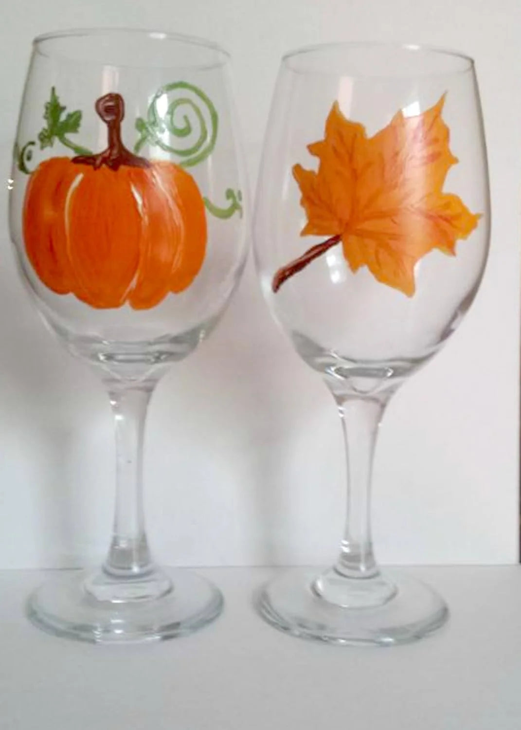 Hand Painted Wine Glasses Set Of 2 J389801