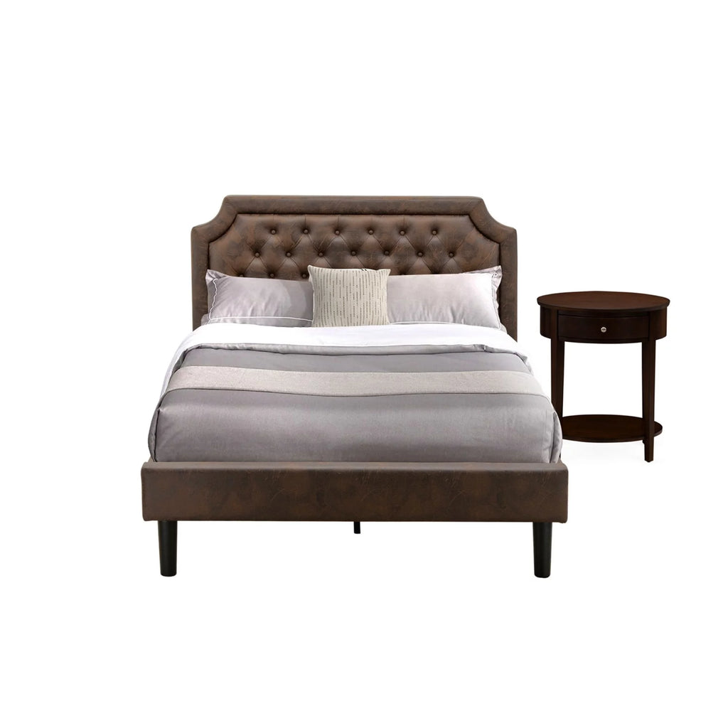 2 Pieces Wooden Full Bedroom Set V627466