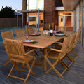 9 Piece Wood Patio Dining Set J470