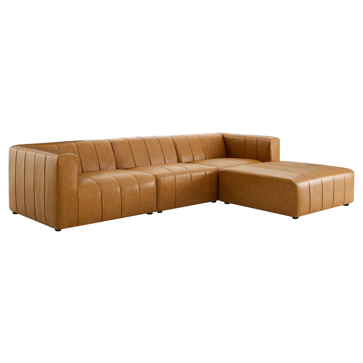 Vegan Leather 4-Piece Sectional Sofa V37632