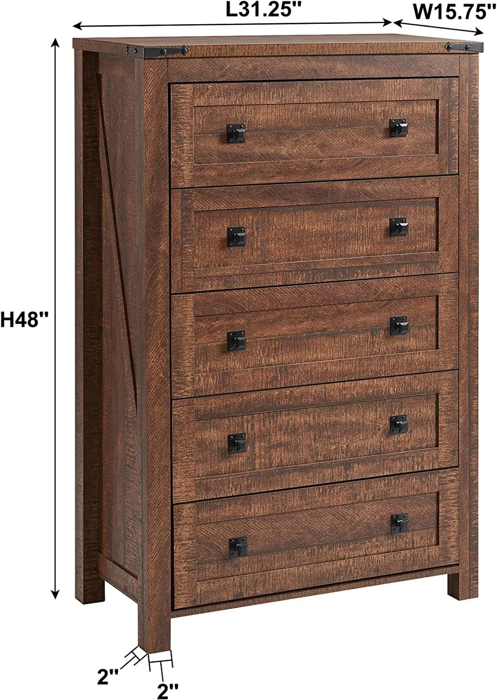 Farmhouse 6 Drawers Wood Dresser Y9839