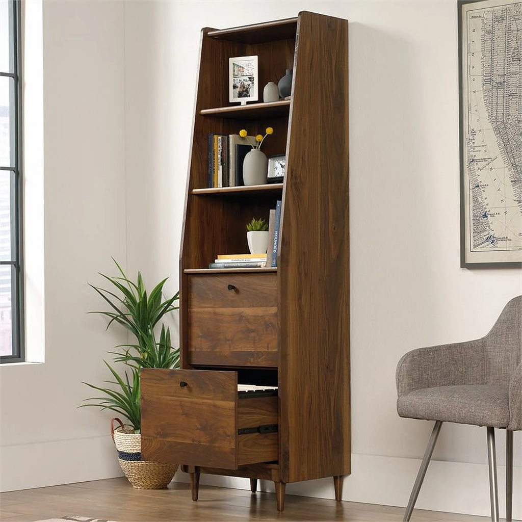 Grand Walnut 3-Shelf Narrow Bookcase K708267