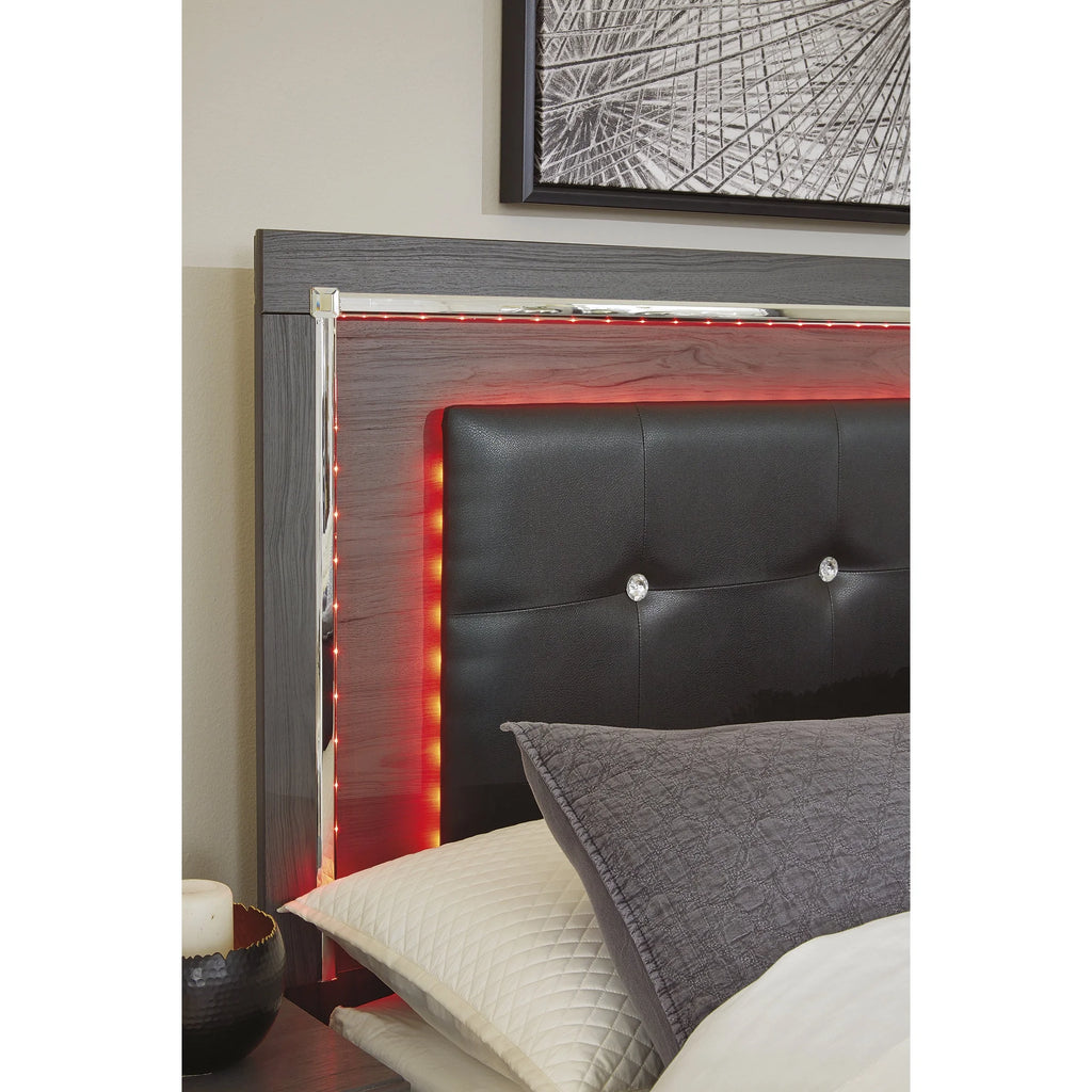 Queen Upholstered Panel Headboard Gray Z276