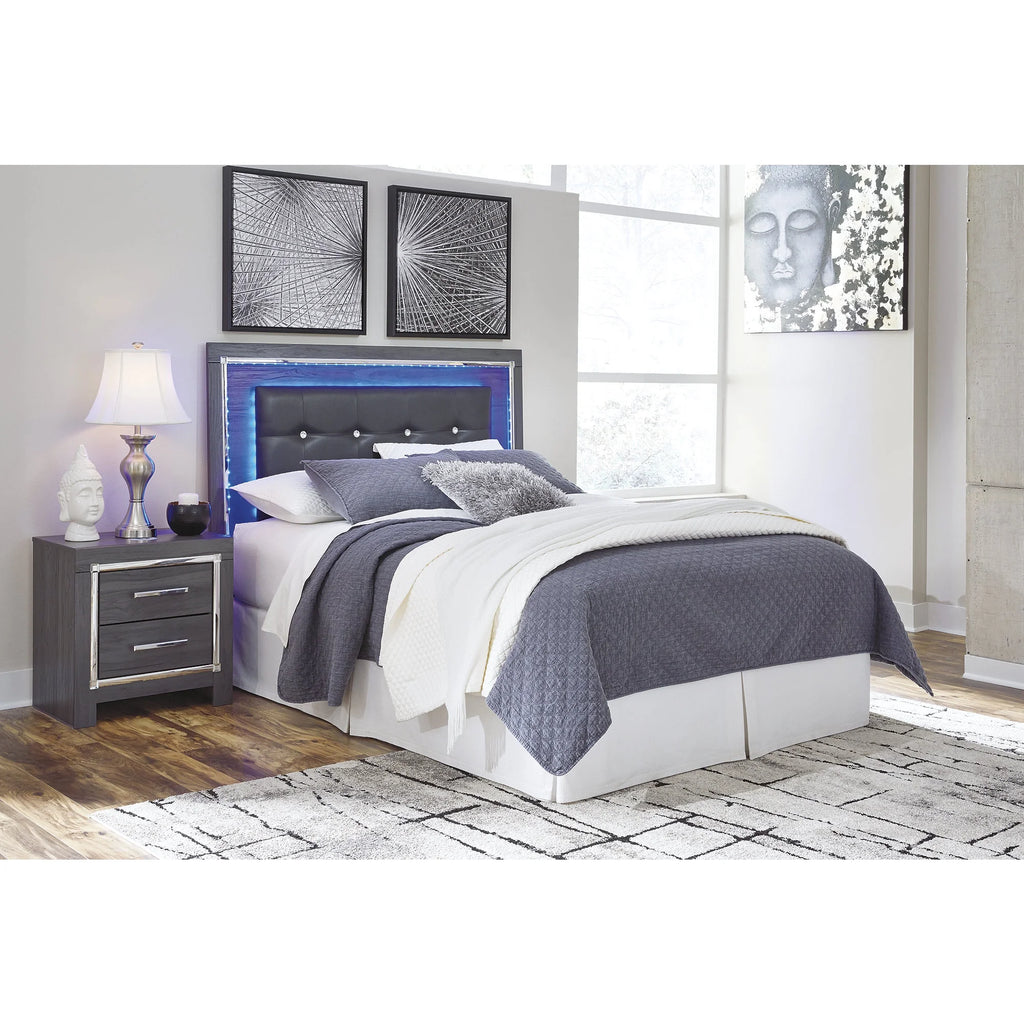Queen Upholstered Panel Headboard Gray Z276