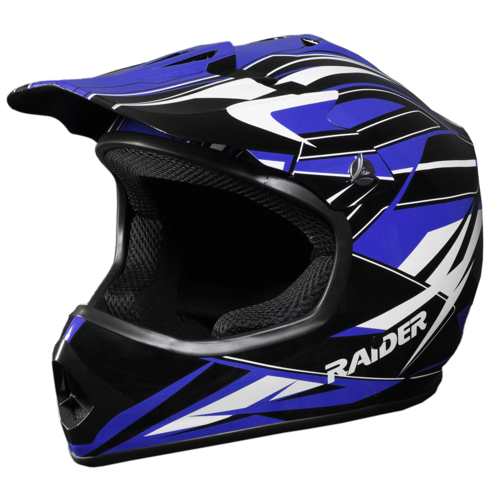 Youth Motocross ATV Off-Road Helmet DOT Approved Blue J7133