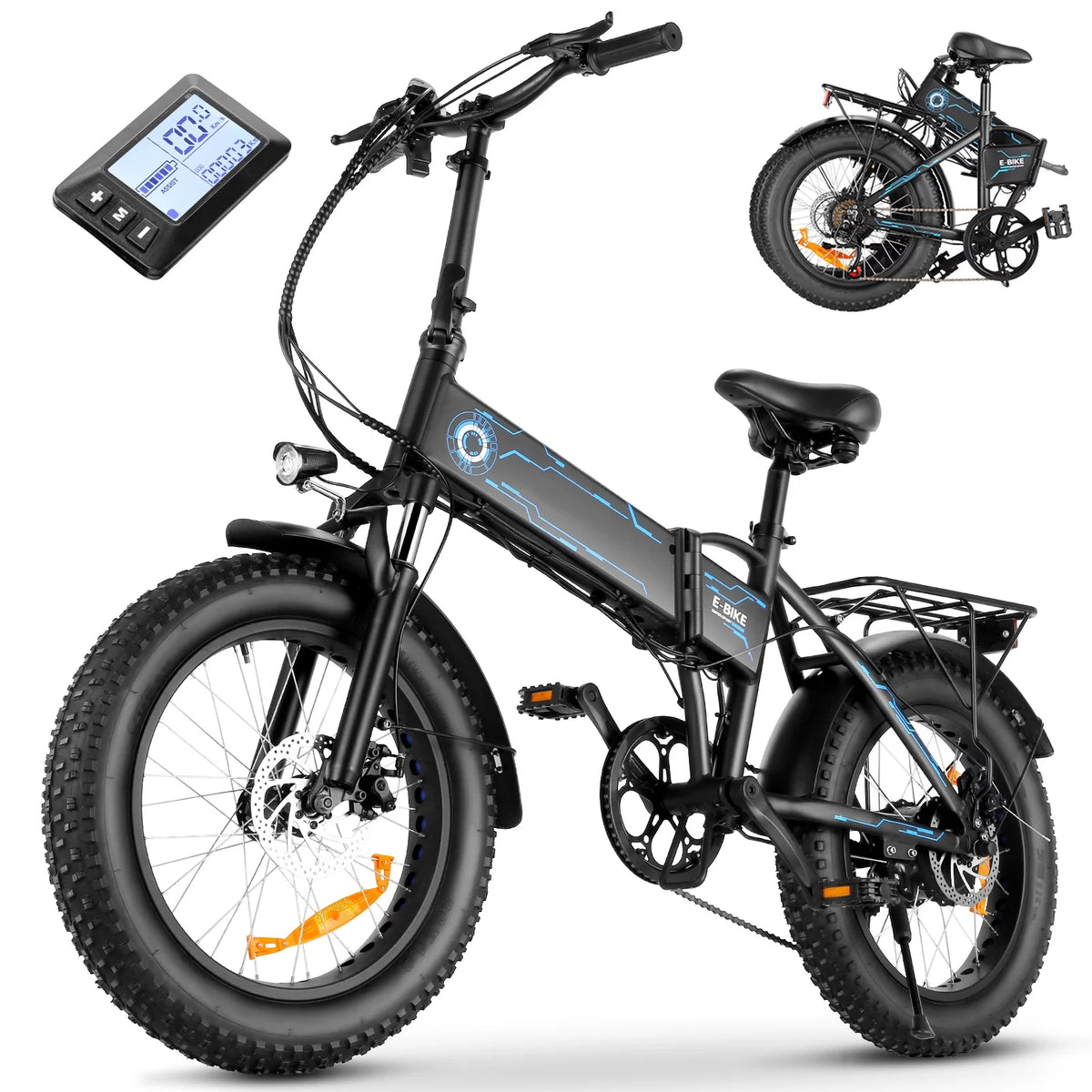 Foldable 20" x 4.0 Fat Tire Electric Bike with 500W Motor O931