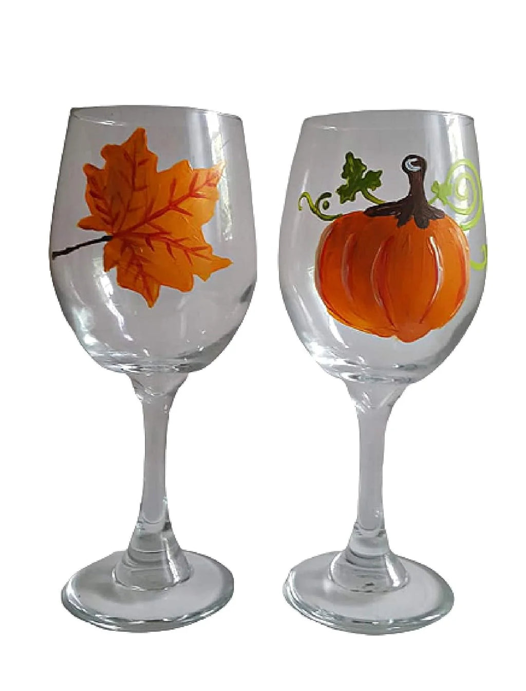 Hand Painted Wine Glasses Set Of 2 J389801
