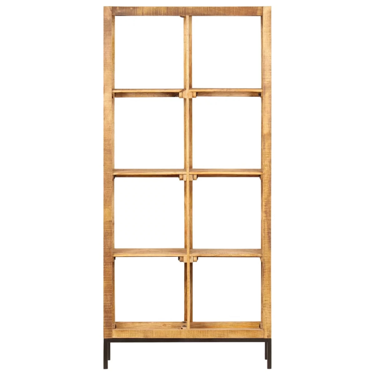4 Open Compartment Mango Wood Bookcase L52123