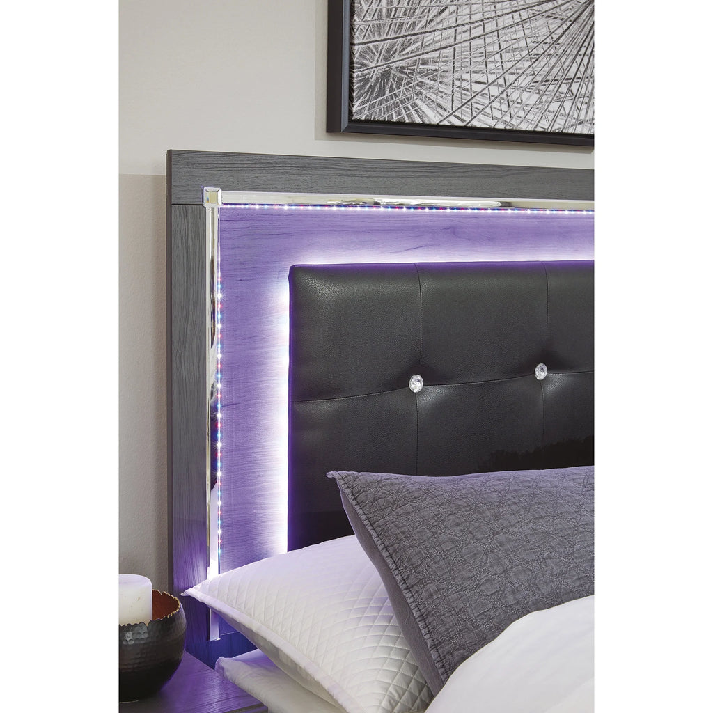 Queen Upholstered Panel Headboard Gray Z276