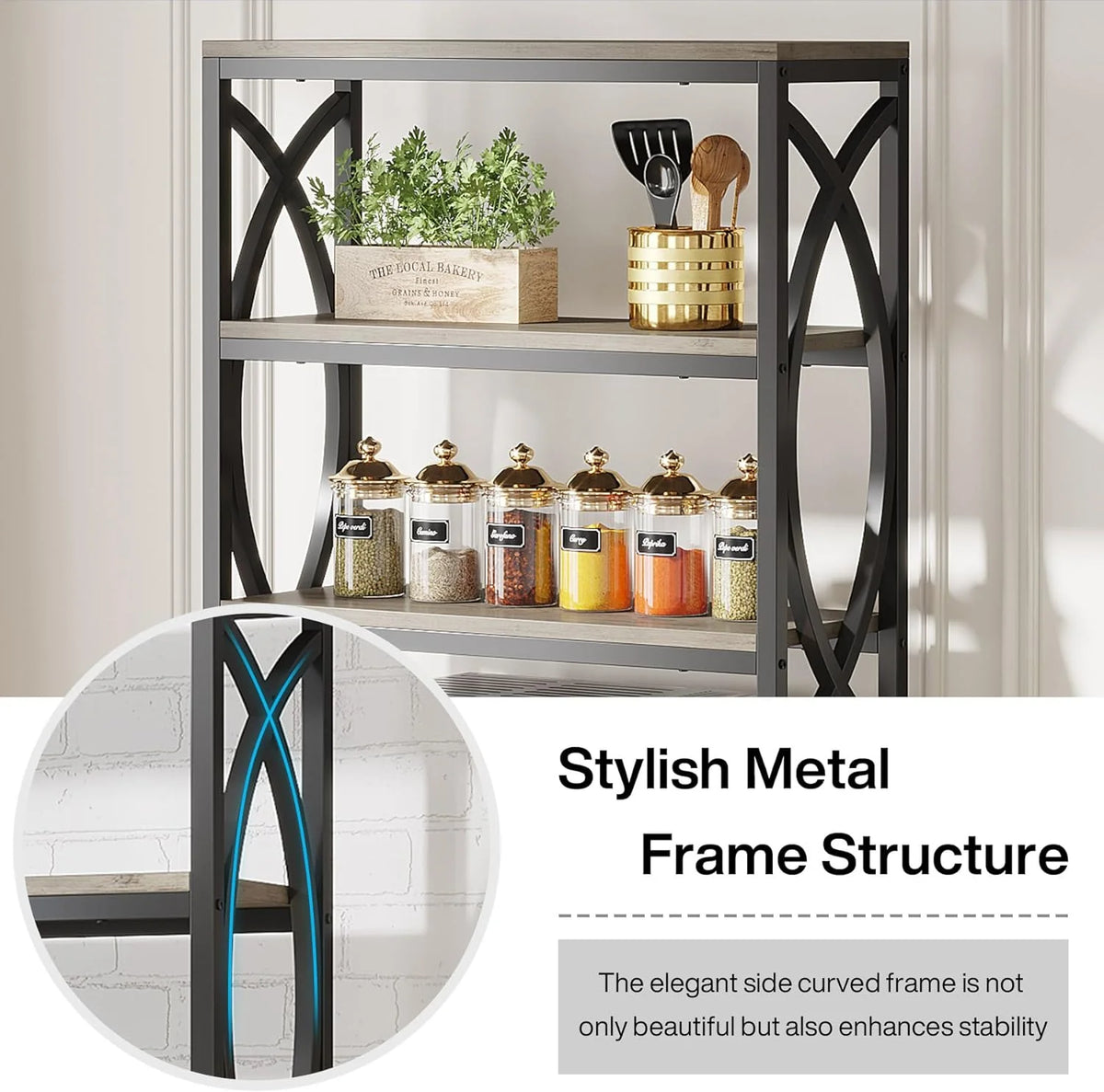 70.8" 6-Tier Metal & Wood Bookshelf O816443