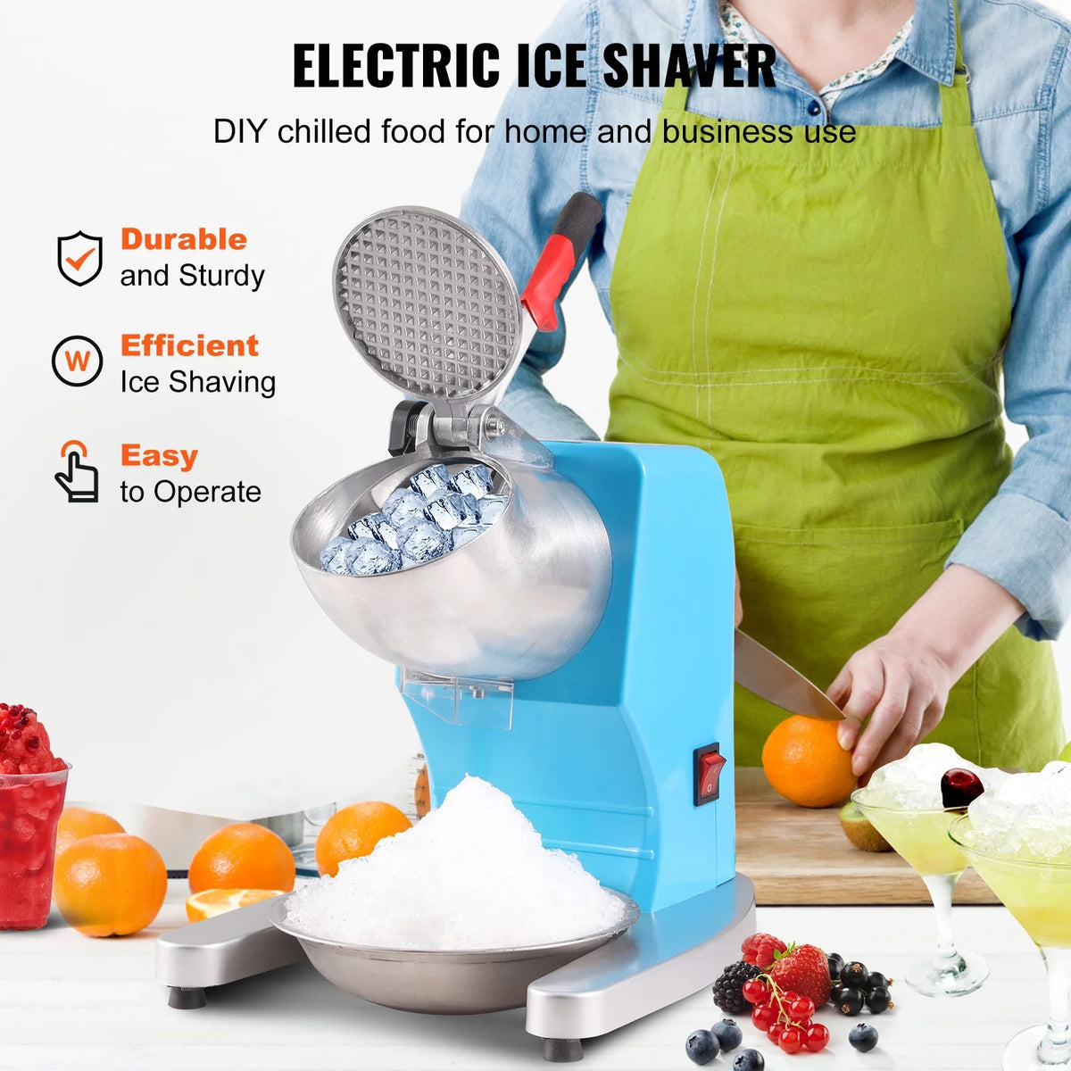 Electric Ice Crusher Machine 220LBS/Hr 300W N2438