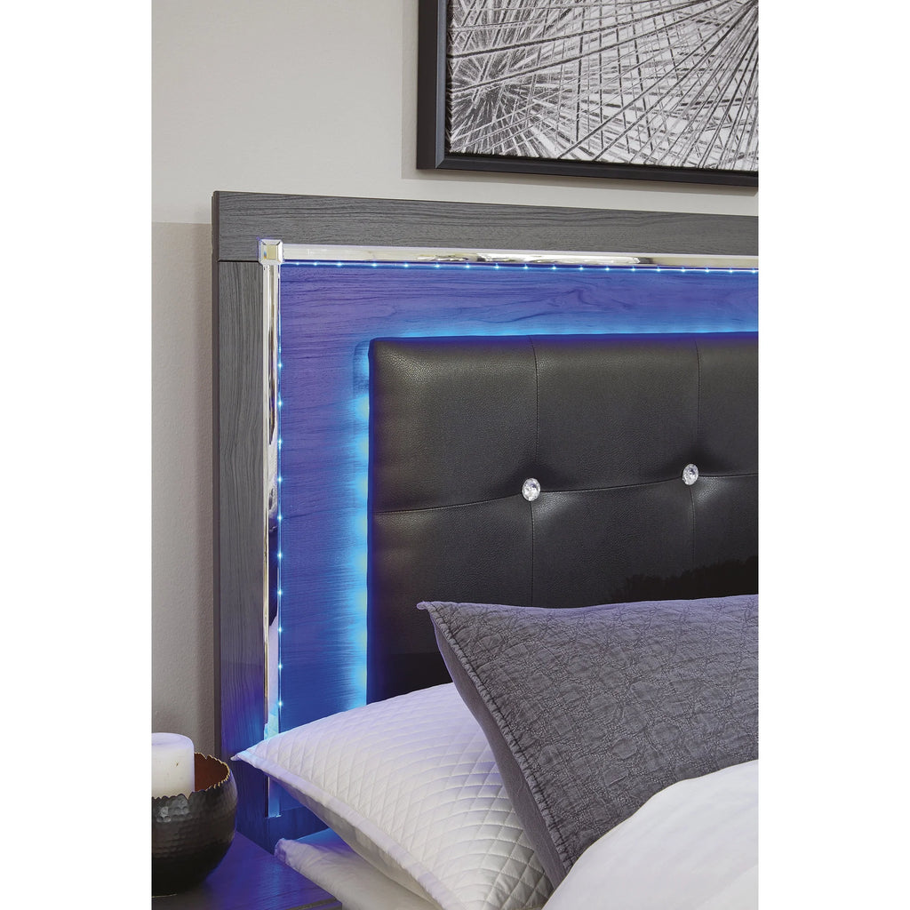 Queen Upholstered Panel Headboard Gray Z276