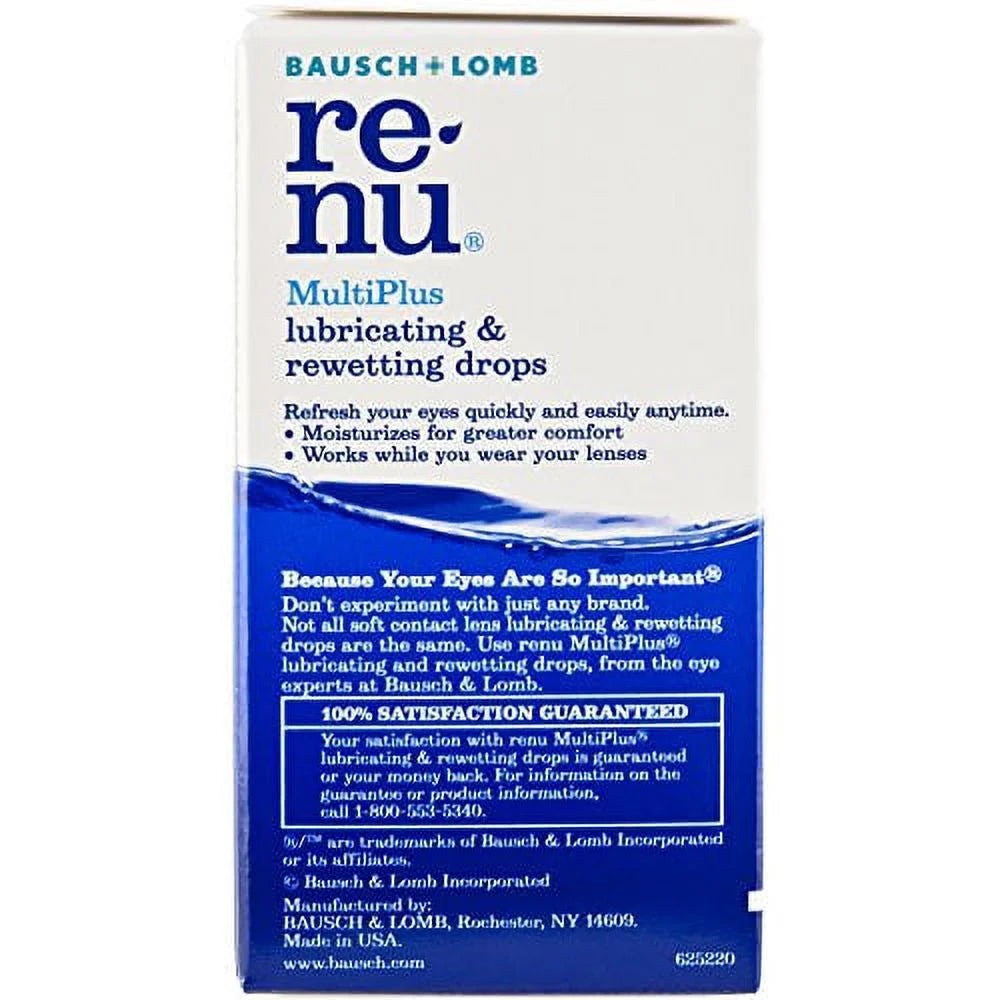 Lubricating and Rewetting Eye Contact Lens Drops 0.27 Fluid Ounces (Pack of 4) L389