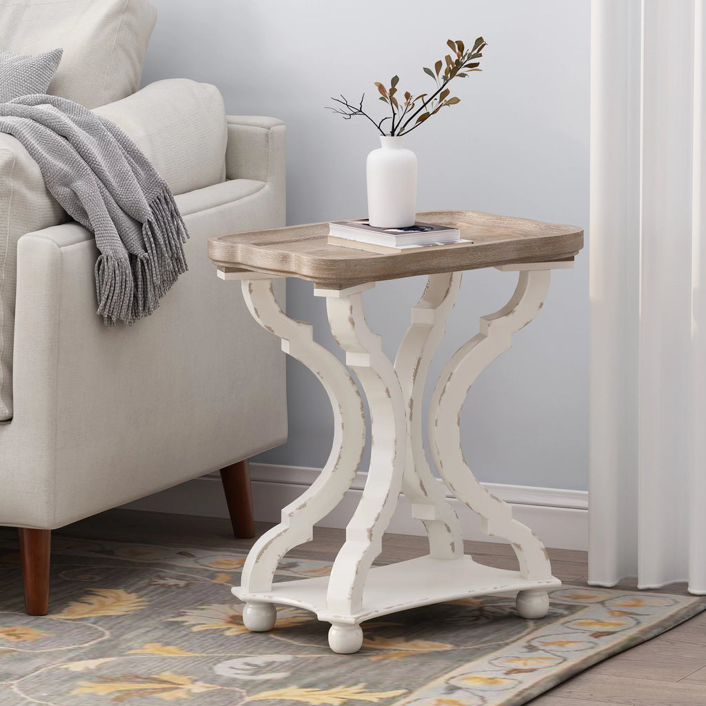 French Country Accent Table with Rectangular Top H2308