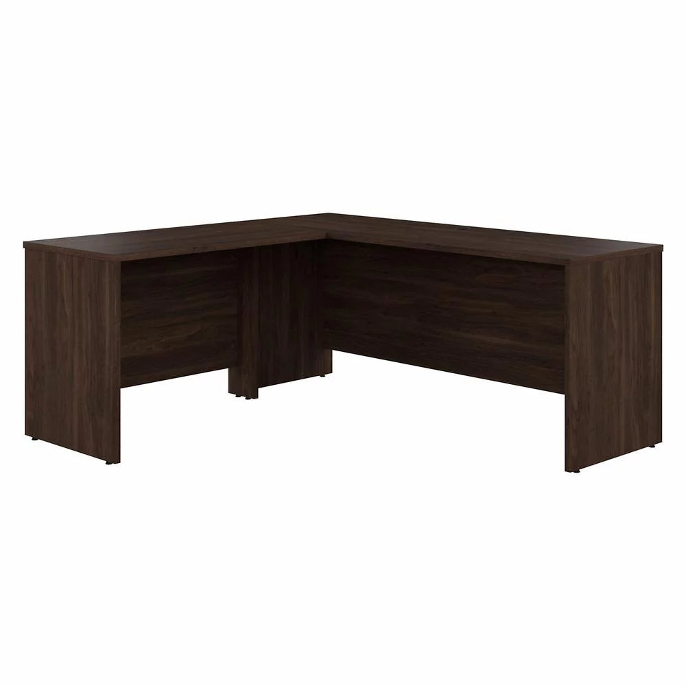 Black Walnut L Shaped Desk R931391
