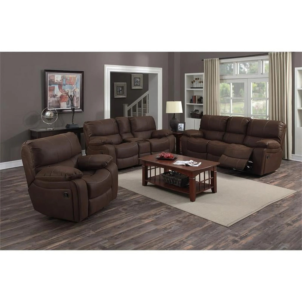Brown Microfiber Recliner Q1466