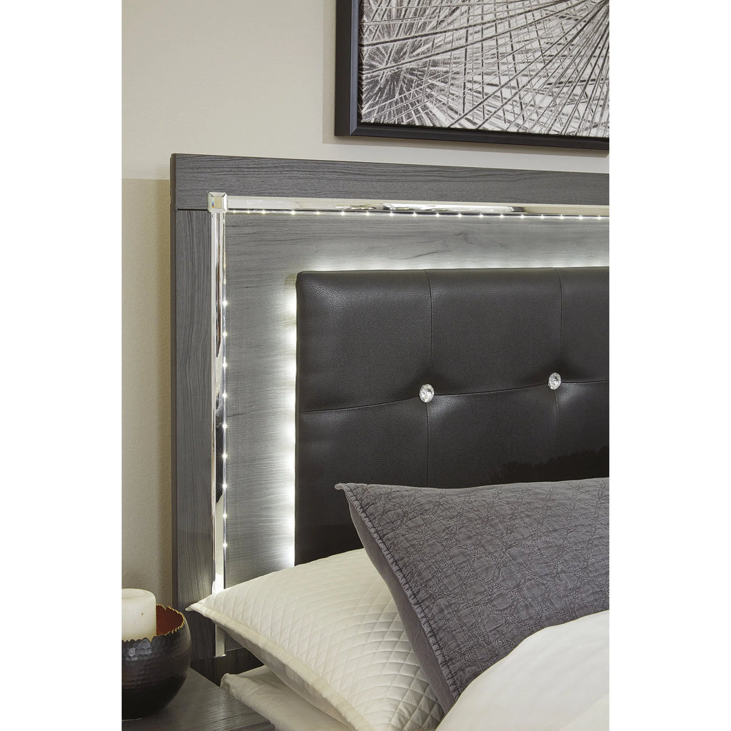 Queen Upholstered Panel Headboard Gray Z276